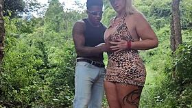 Tiffany’s tight ass pounded hard by huge black cock in wild public forest sex.