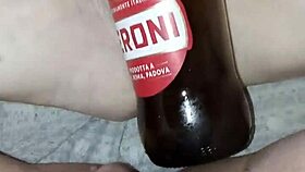 Gretala Rubs Juicy Pussy With Bottle