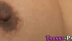 hey, check this solo tranny toying her ass like a pro!