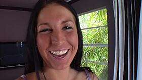 Raquel Diamond Is 18 And Horny To Fuck With Shaved Pussy.