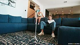 Hayley Davies Teases Him Relentlessly Until He Breaks in Intense Brazzers Scene with Deepthroat