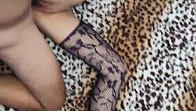 Behind the scenes, amateurs film homemade sex with anal and stockings