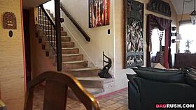 Her Steppops and Taylor Sands with Monster Cock