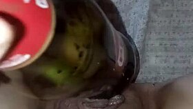 Gretala Rubs Juicy Pussy With Bottle