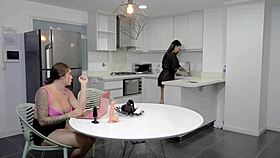 sara blonde and salome gil have a quick anal fuck