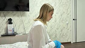 urologist checks patient in bedroom