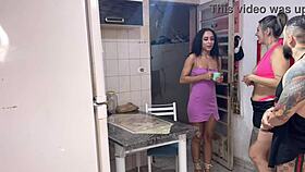 Gossipy Neighbor Asks For Sugar To Get Fucked And Sucked