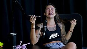 Safada Does A Sensual Stripper Show, Revealing Her Peitos And Talking About Transsexuals And Virginity