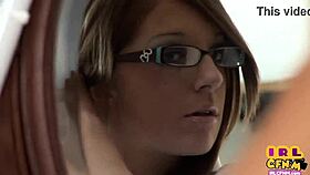 Babe in pantyhose and heels jerking old cock?