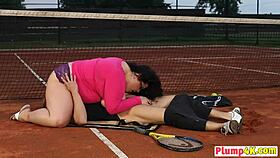 plump bbw with fat tits in femdom oral scene