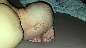 he licked the soles of his stepmother and cum on them