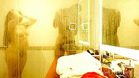 she's cheating with that big black cock in the shower, fucking hard