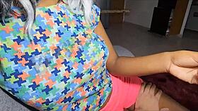 My Stepsister Says, 'Fuck Me Hard On The Desk!'