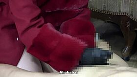 Japanese mistress mona dominates slave with cbt and handjob teasing