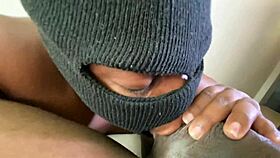 chubby ebony sucks roommate's dick for anal