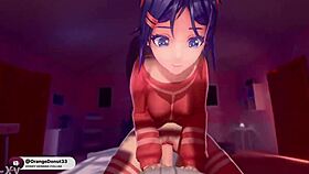 3D Cartoon Anime Hentai Girl Gets Her Pussy Creampied With Cumshot On Cock