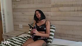 Three Horny Hotwives Sharing Big Black Cock in Interracial Gangbang, Cumshot on Tits