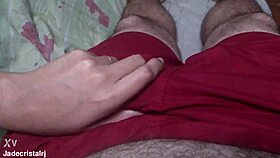 Husband leaves, friend comes in for some fun.