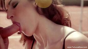 tasting the cumshot redhead