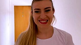 hey, risky public fucking in hotel hallway with curvy argentinian ass and big cock