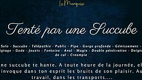 tempted by a succubus in public with french dirty talk