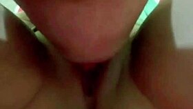 licking that neighbor wife's plump pussy while she's alone.