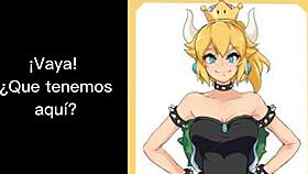 bowsette joi cei español with cum jerk off instructions.