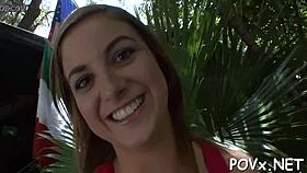 that shy girl appears hooked on intense cycling