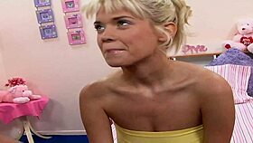 Blonde Teen Deepthroats Huge Cock?