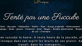 tempted by a succubus in public with french dirty talk