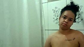 Teen Brunette Fingers Her Tight Pussy In The Shower For Intense Orgasm