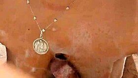 Before mutual masturbation in bathroom, sexy wife loves to suck dick.