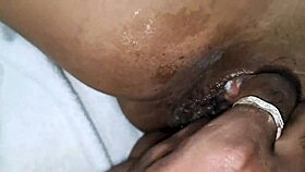 Indian Cougar's Hairless Beaver Licked By Lover In A Quickie Fuck