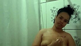 Teen Brunette Fingers Her Tight Pussy In The Shower For Intense Orgasm