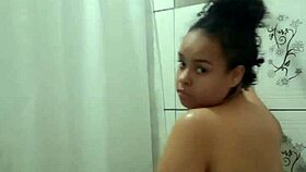 Teen Brunette Fingers Her Tight Pussy In The Shower For Intense Orgasm