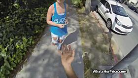 Picking up and fucking that short-haired blonde cutie on the street.