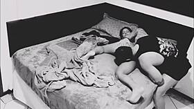 hidden camera catches neighbor with redhead housewife in flashing