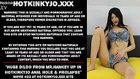 Extreme Huge Dildo Rams Hotkinkyjo's Anal Hole!