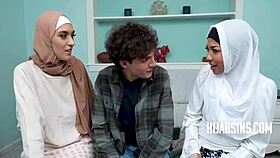 hijab stepsis will do anything to delete evidence, virgin teen fucks in threesome 😏