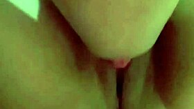 licking that neighbor wife's plump pussy while she's alone.