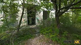 my beautiful brunette babe enjoys hardcore assfucking with old stranger outdoors