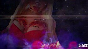 sexy zombie nurse back from halloween party, thirsty for creampie