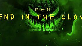 clown fantasy with tied up feet and toys