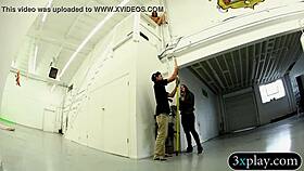 guy in blindfold fucks twat with dildo in sex for cash reality