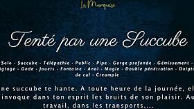 tempted by a succubus in public with french dirty talk