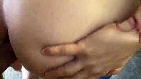 s-she's spreading her dripping asshole for anal creampie in the open air!