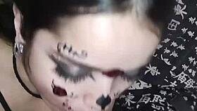 Wellington Prado receives deep blowjob, face covered in cum.