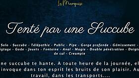 tempted by a succubus in public with french dirty talk