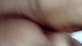 Passionate couple fucks in public bathroom