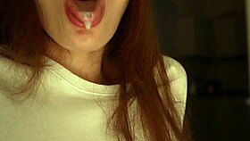 Cumshot compilation featuring a skinny young girl with natural tits and wet pussy